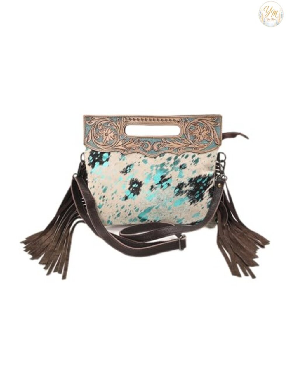 Women Real Cowhide Leather Crossbody Sling Bag with Adjustable Detachable Strap